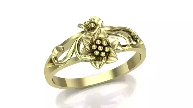 Rings flowers FL47328 3D print model
