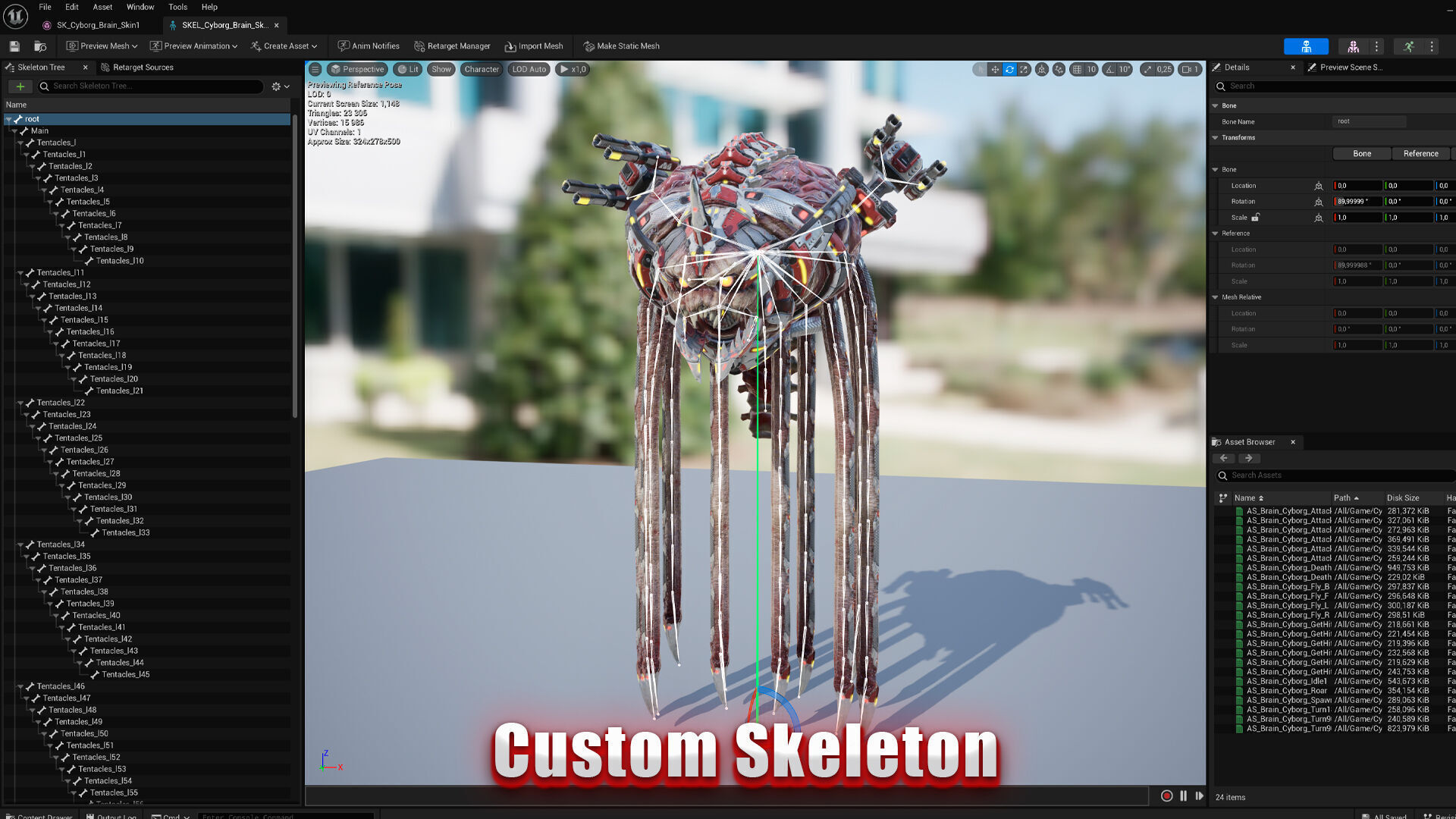 Cyborg Brain Low-poly 3D model_7