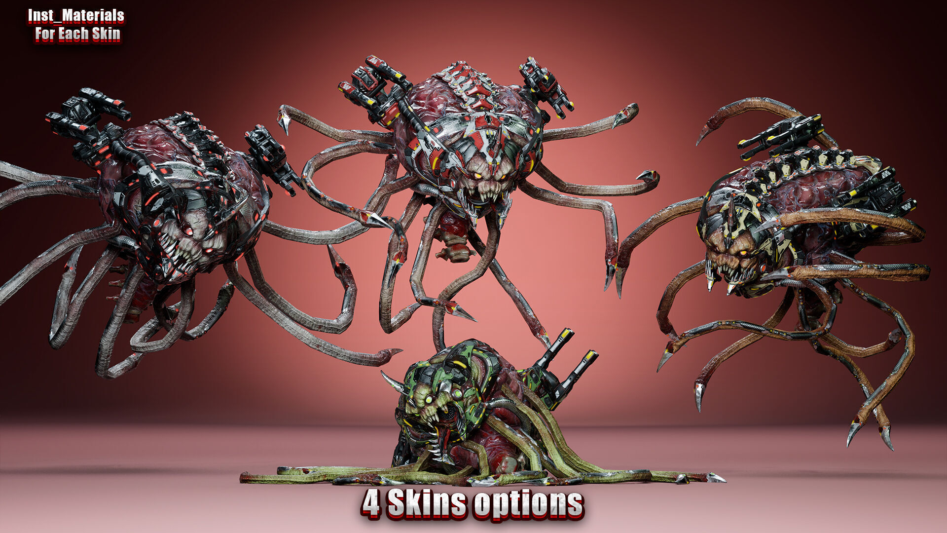 Cyborg Brain Low-poly 3D model_2