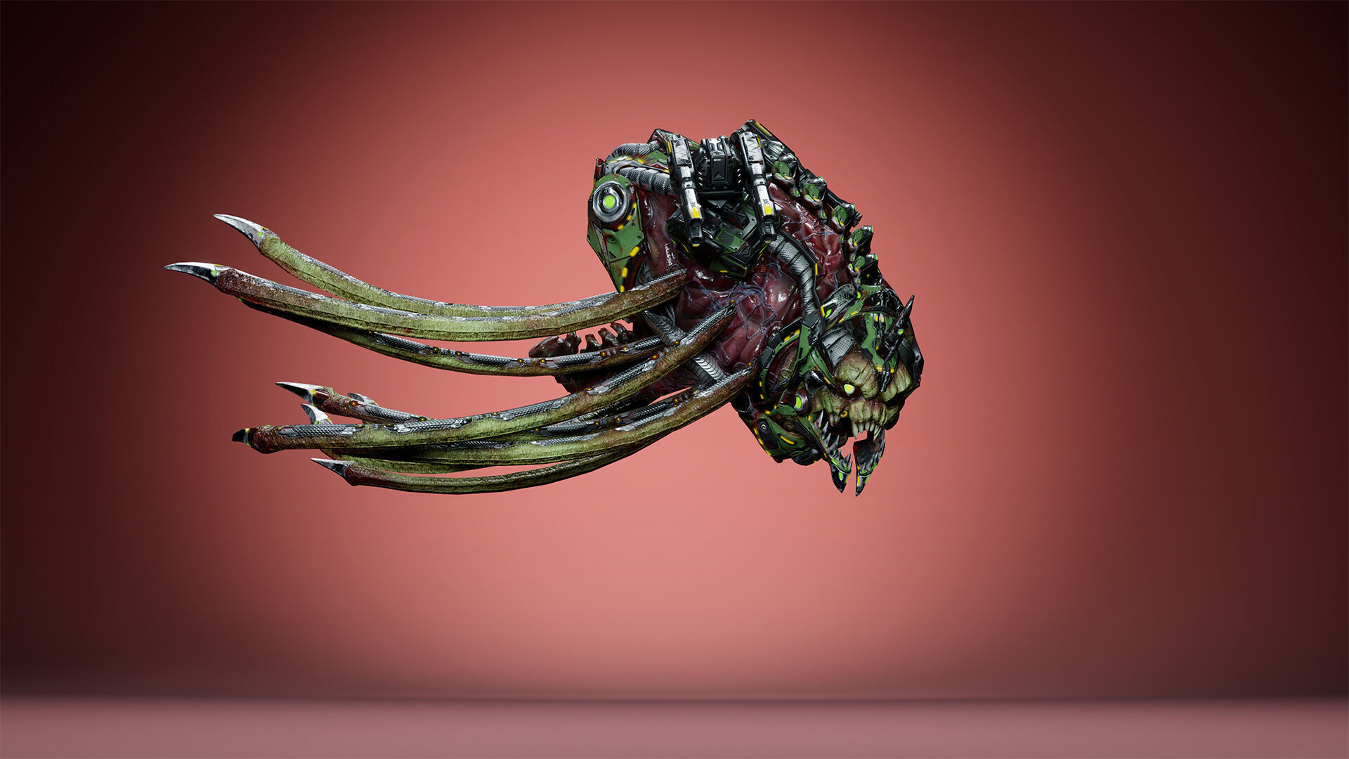 Cyborg Brain Low-poly 3D model_16