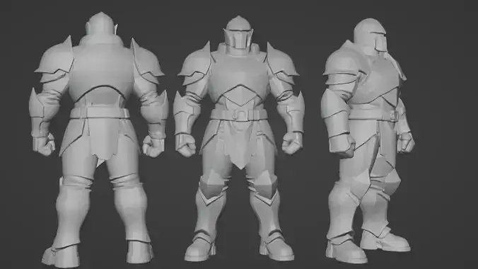 Steel-Clad Anime Warrior - Full Body Fantasy 3D Printable Figure