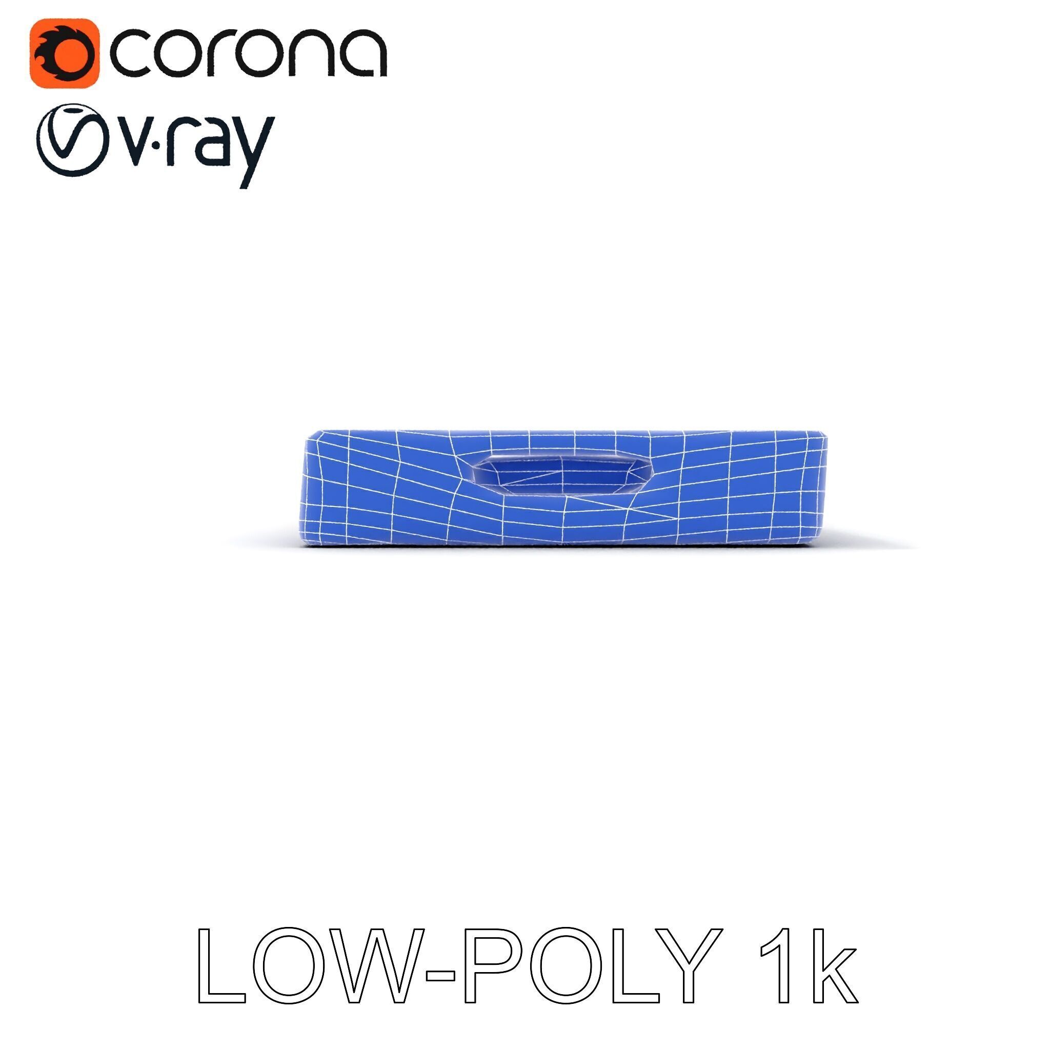 Wooden Serving Tray Model Pack Low-poly 3D model_32