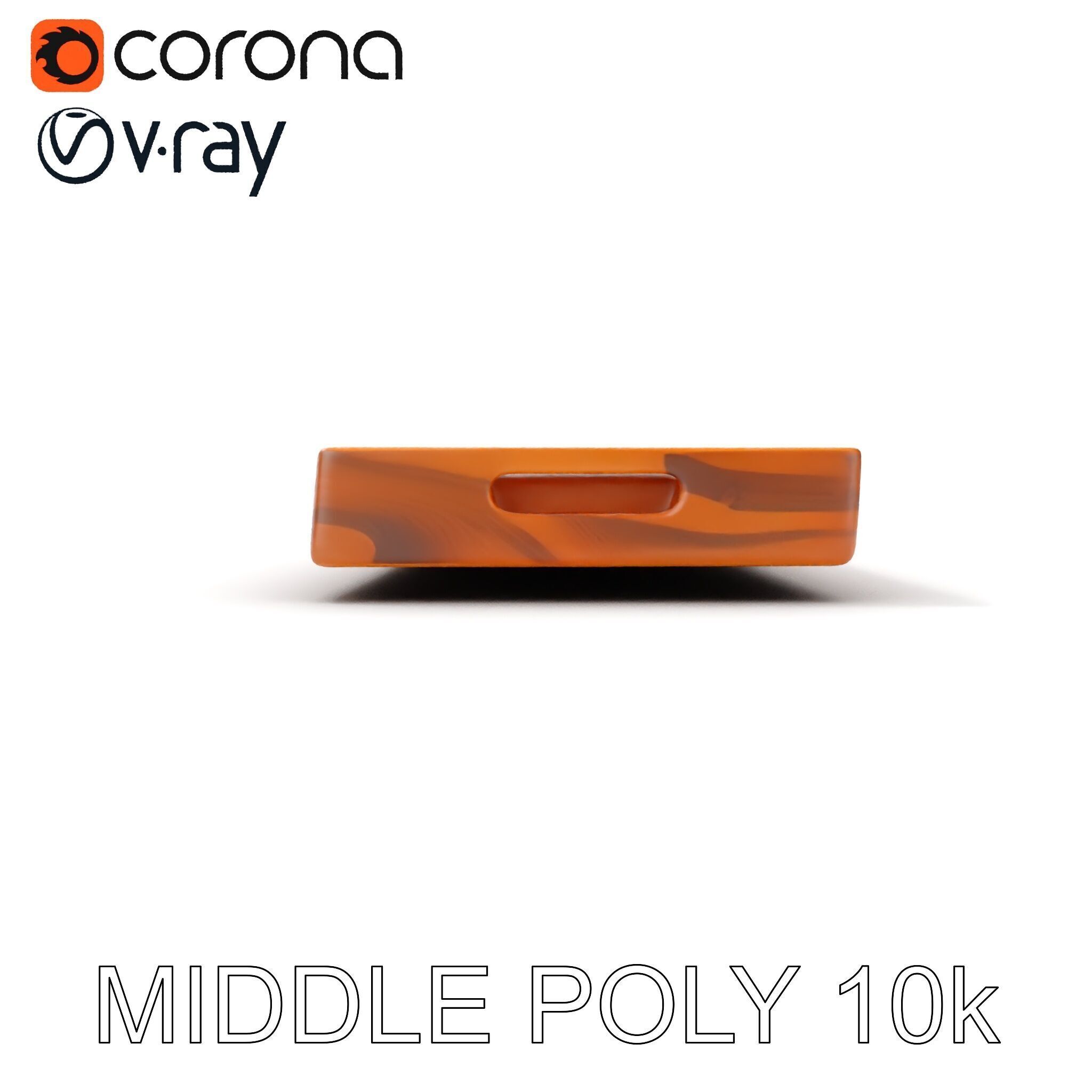 Wooden Serving Tray Model Pack Low-poly 3D model_7