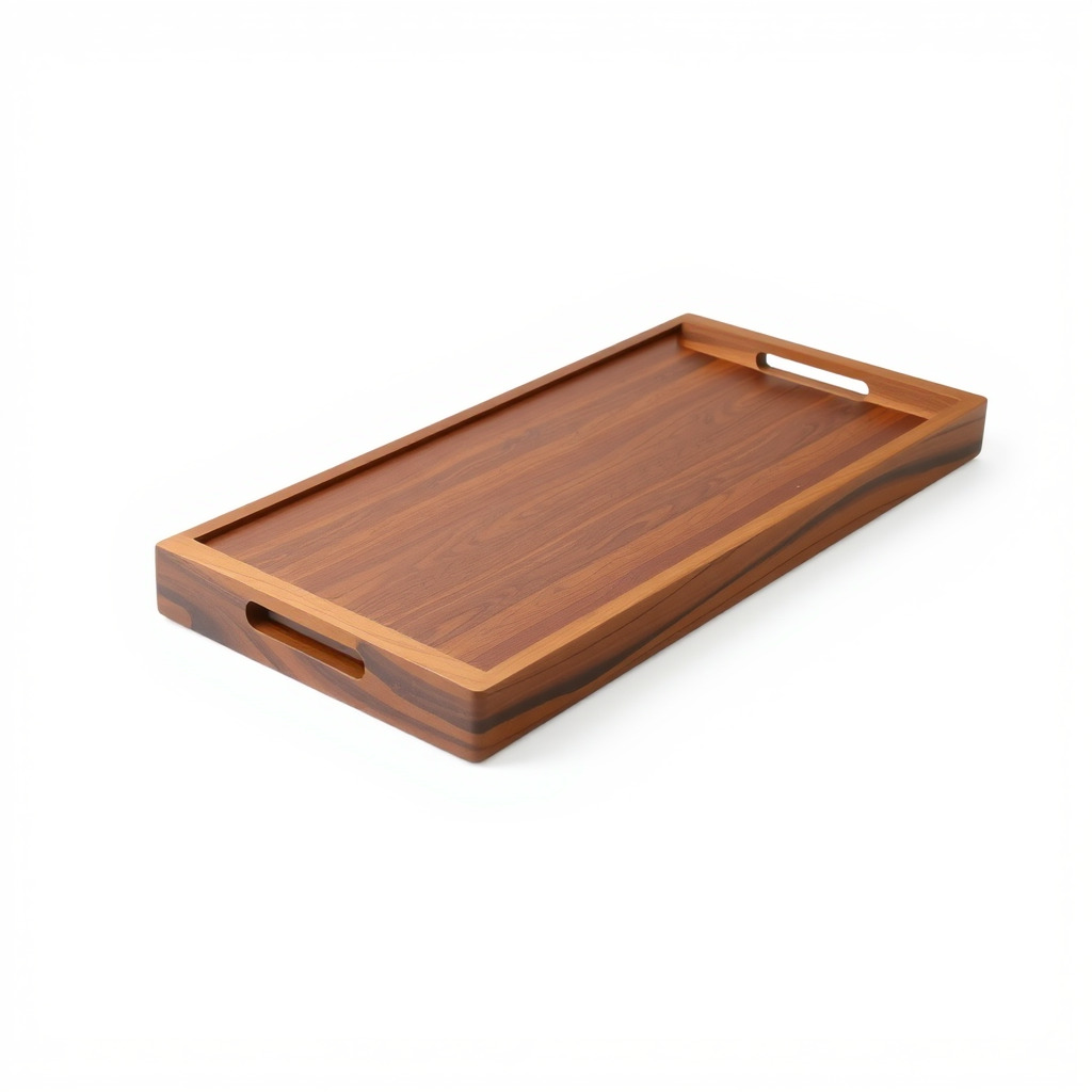 Wooden Serving Tray Model Pack Low-poly 3D model_3