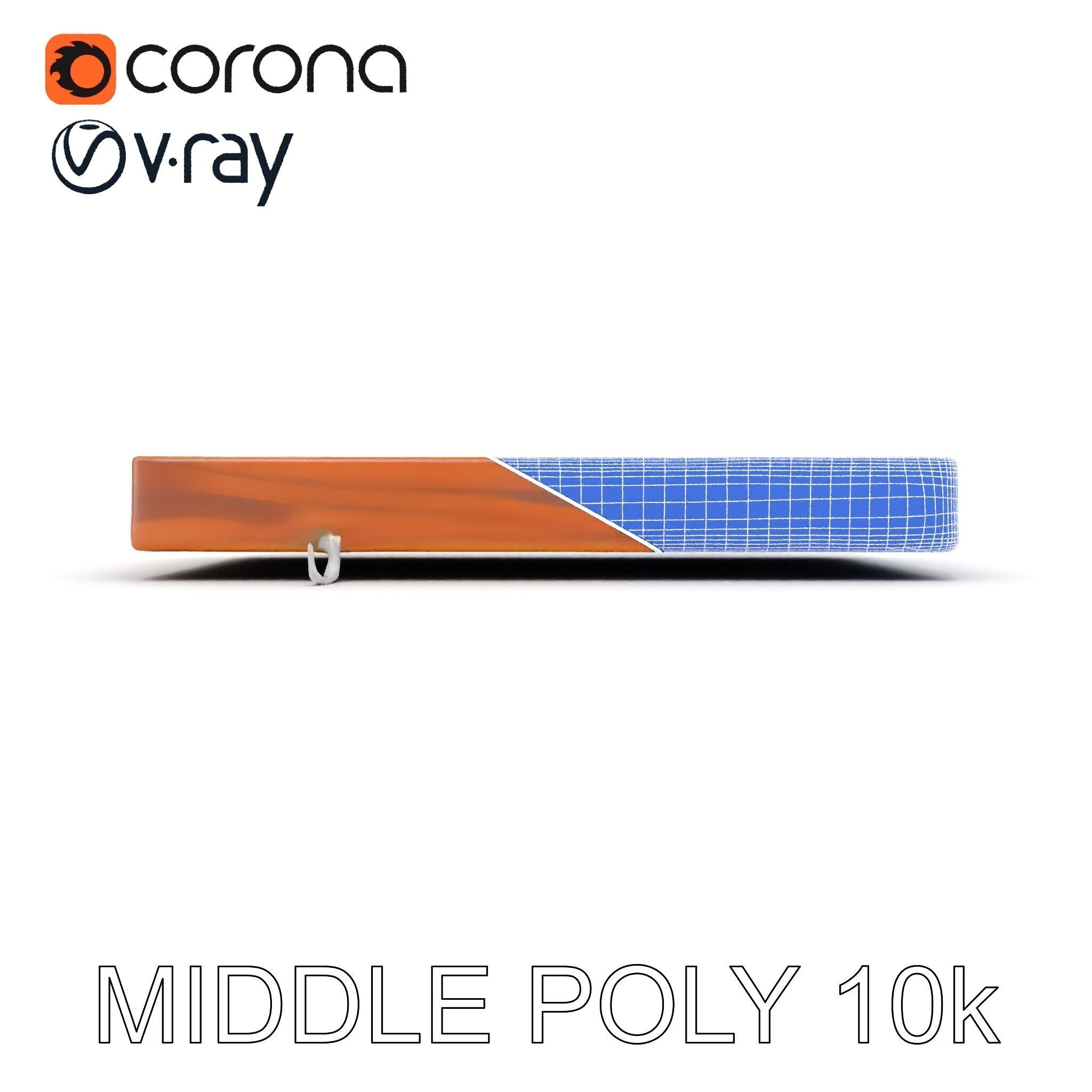 Wooden Serving Tray Model Pack Low-poly 3D model_29