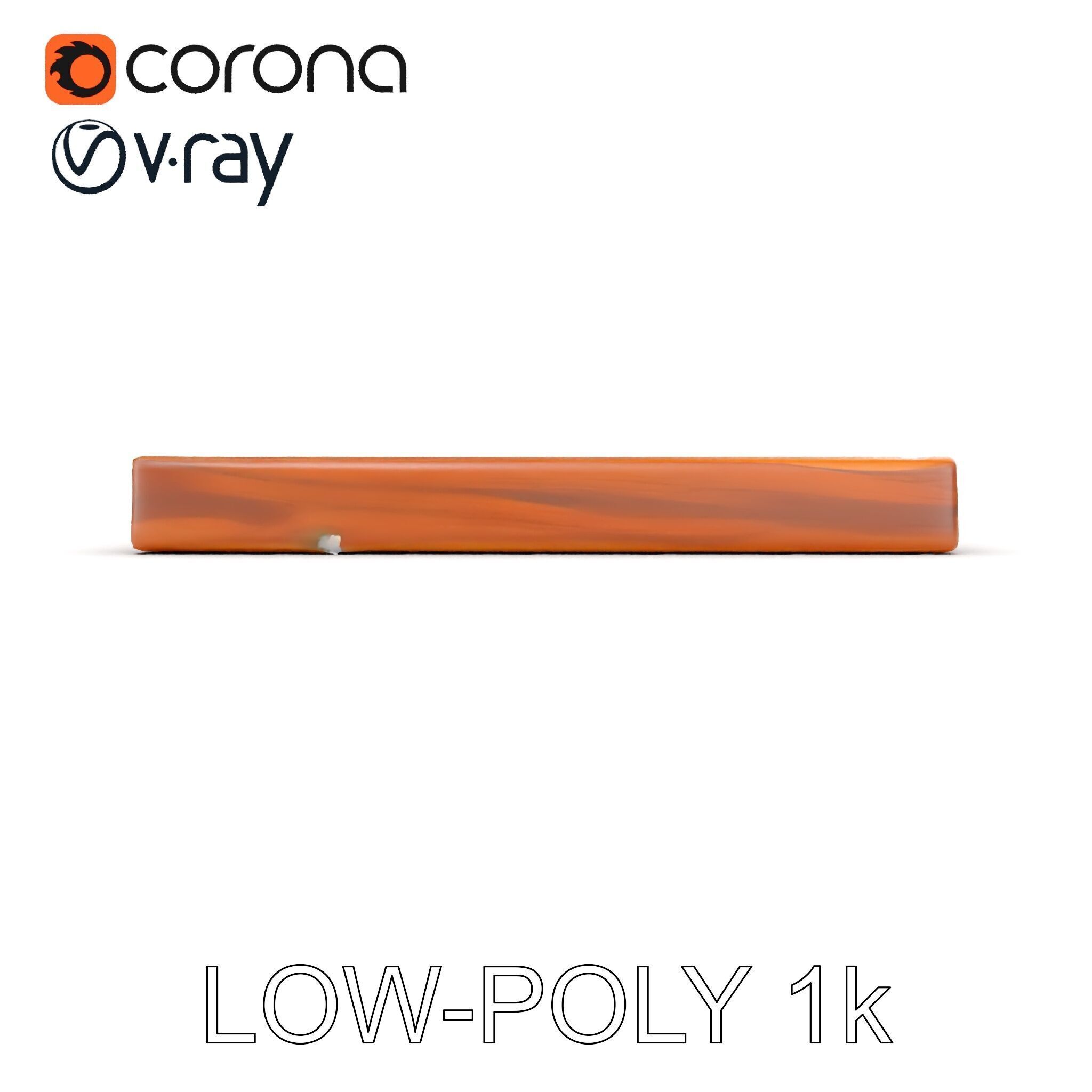 Wooden Serving Tray Model Pack Low-poly 3D model_24