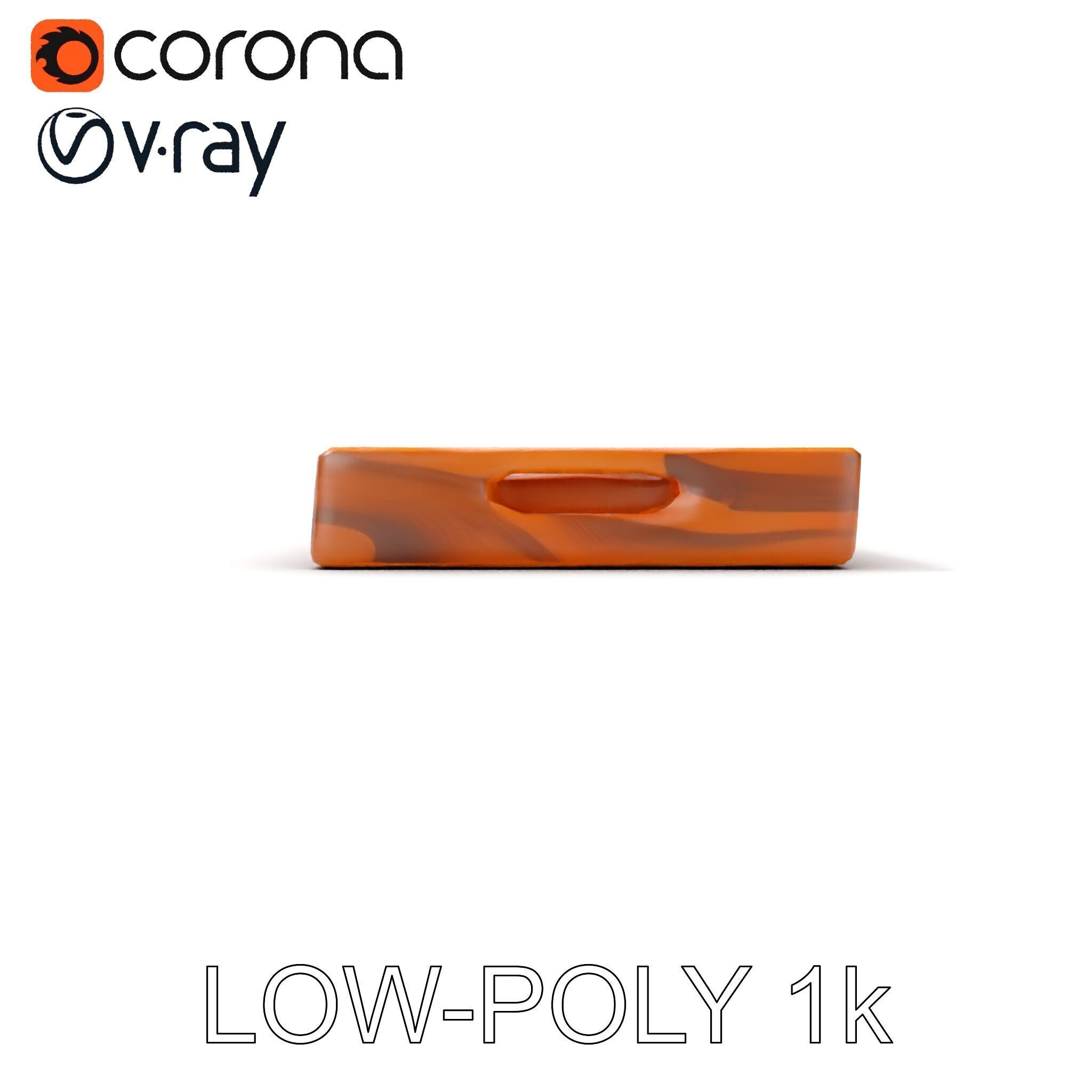 Wooden Serving Tray Model Pack Low-poly 3D model_13