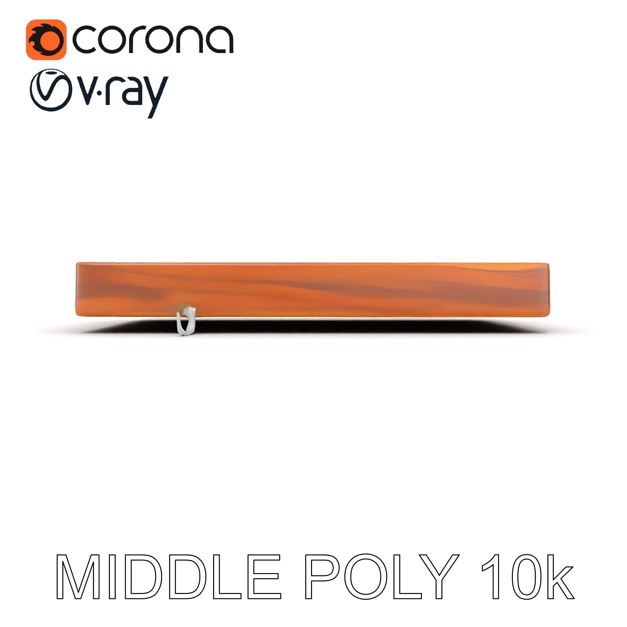 Wooden Serving Tray Model Pack Low-poly 3D model_23