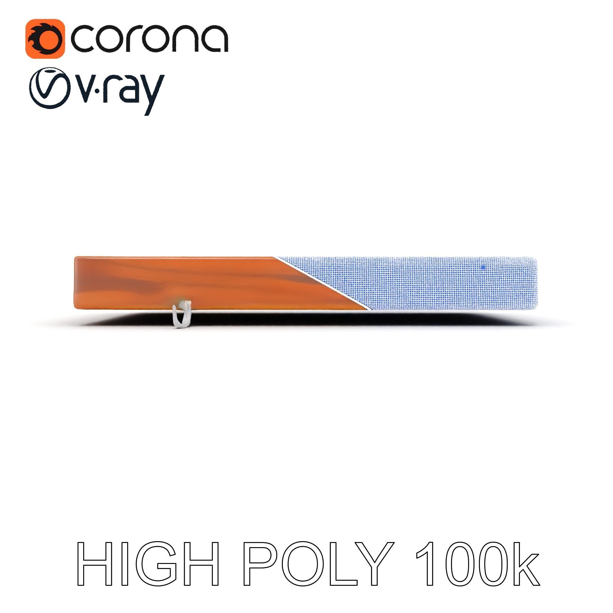 Wooden Serving Tray Model Pack Low-poly 3D model_33