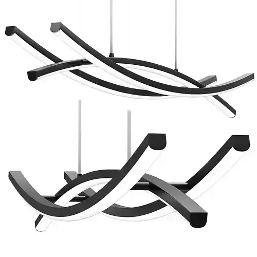 Modern Minimalist Wave Arch Aluminum Hardware 3D model