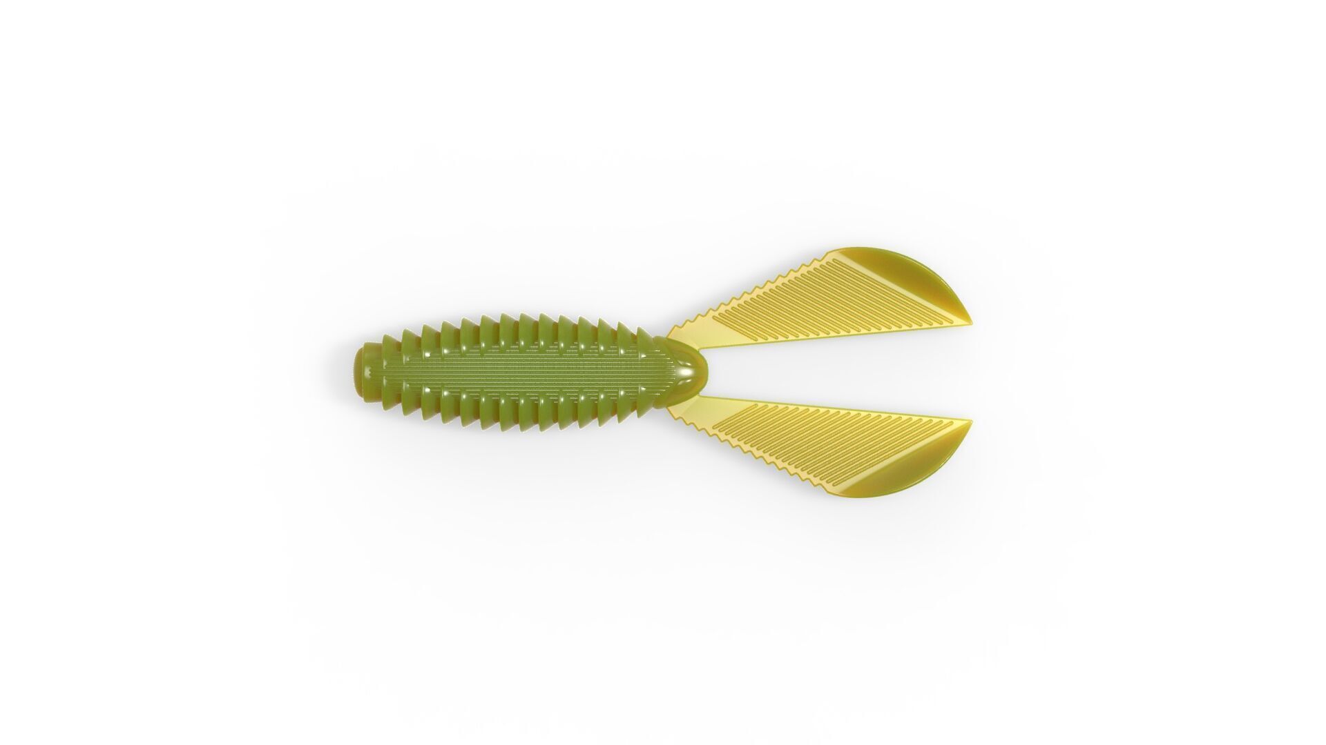 Soft fishing lure - Ribbed Creature 100mm 3D print model_13