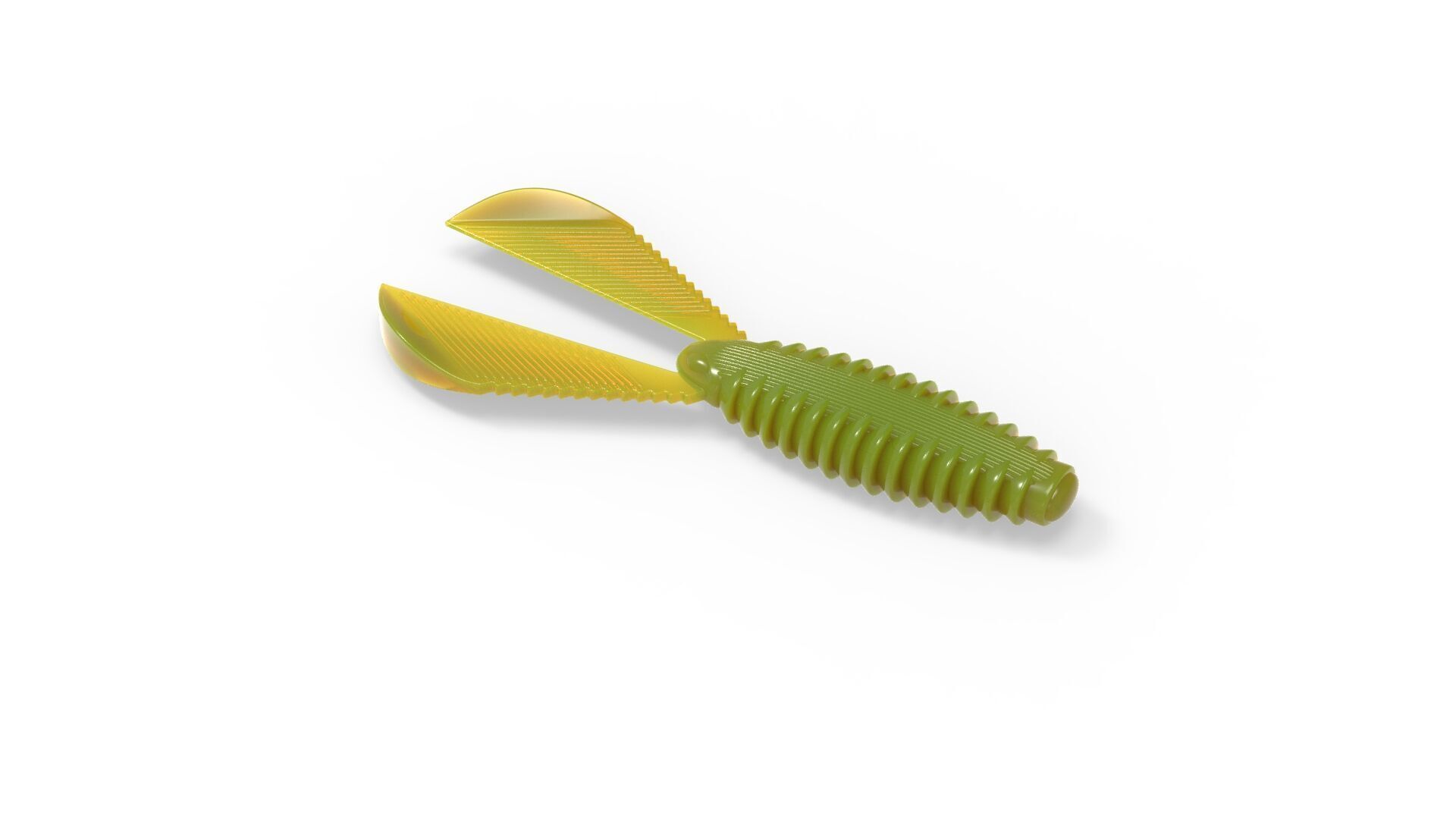 Soft fishing lure - Ribbed Creature 100mm 3D print model_11