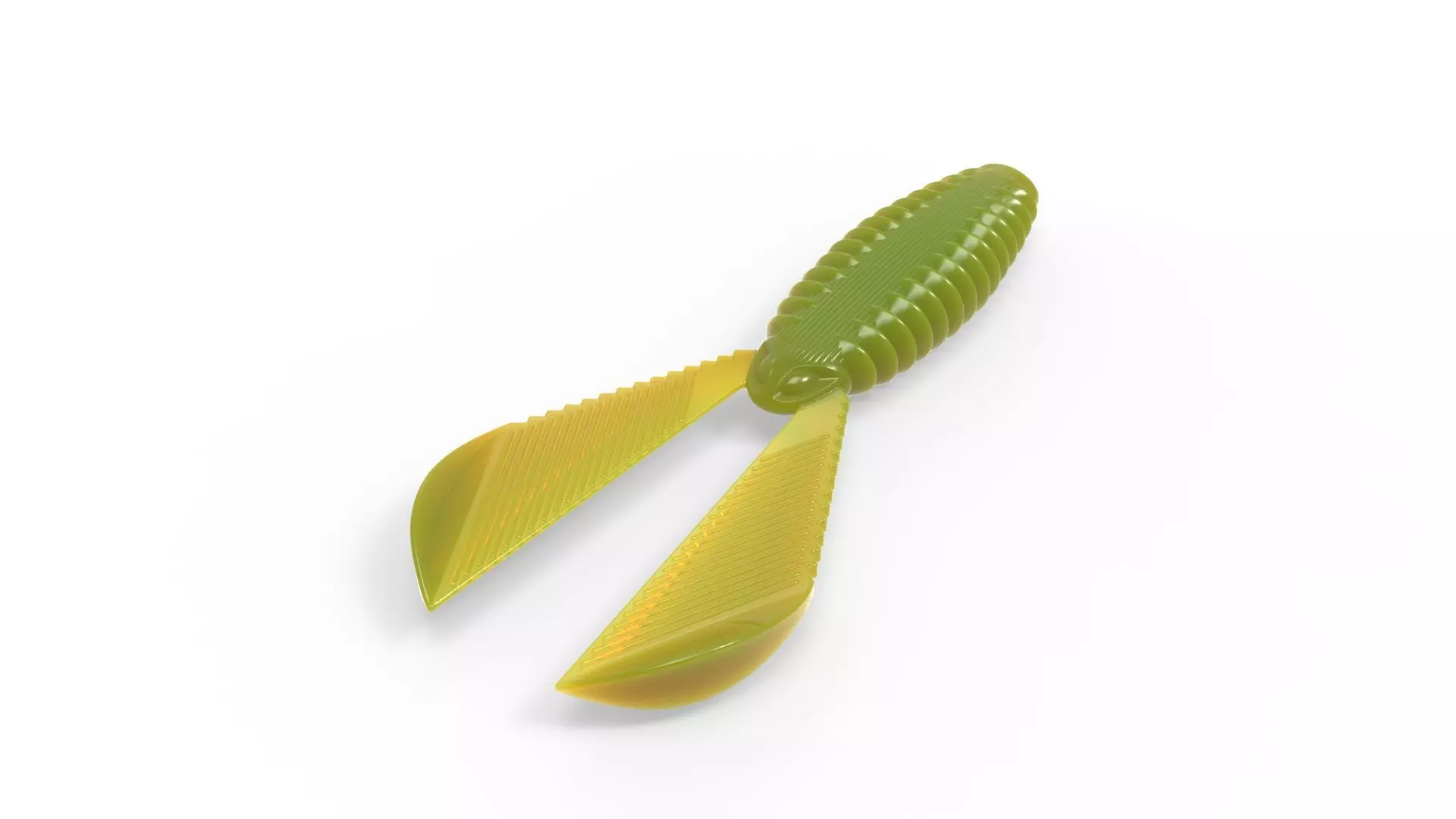 Soft fishing lure - Ribbed Creature 100mm 3D print model_0