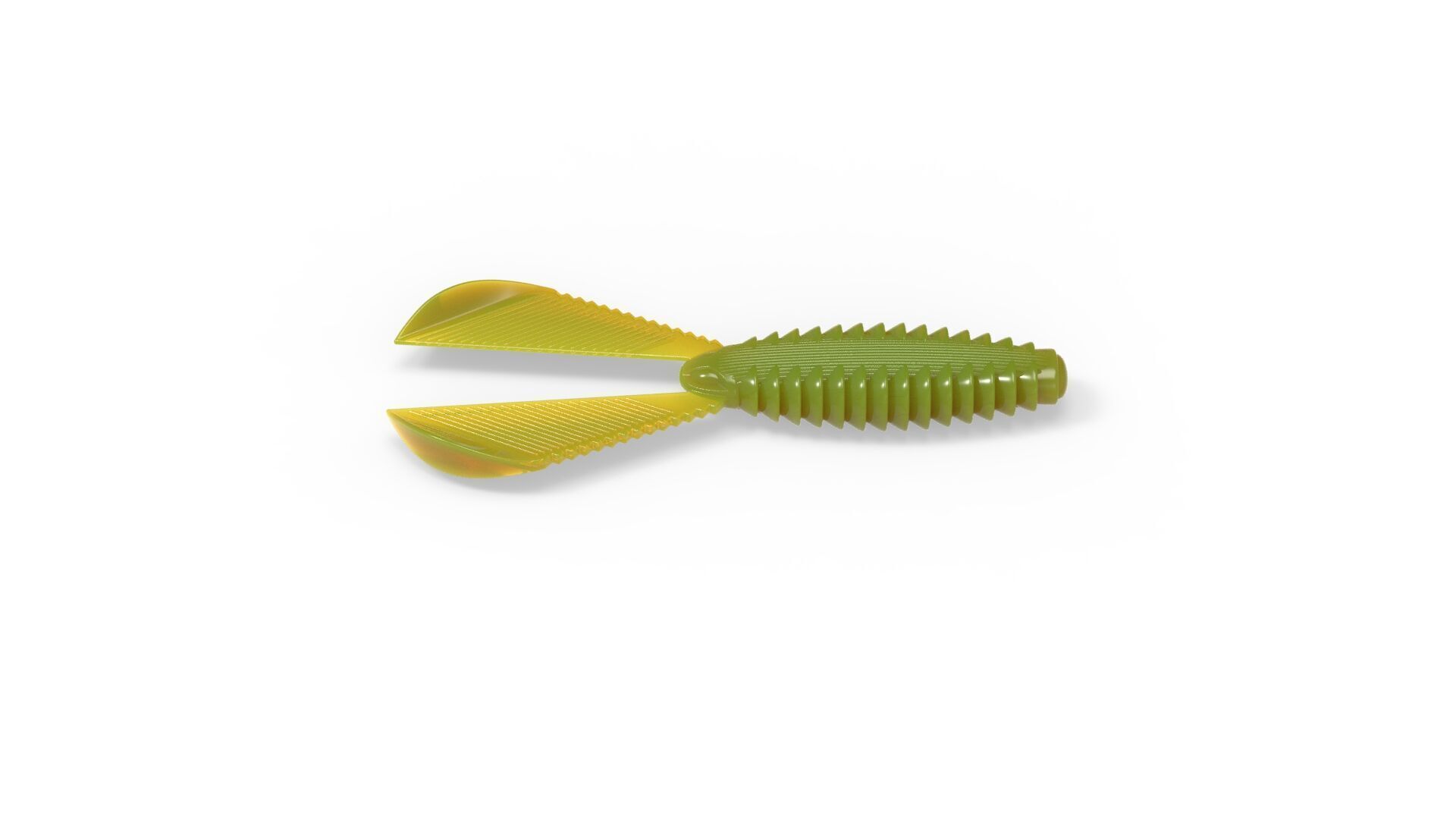 Soft fishing lure - Ribbed Creature 100mm 3D print model_12