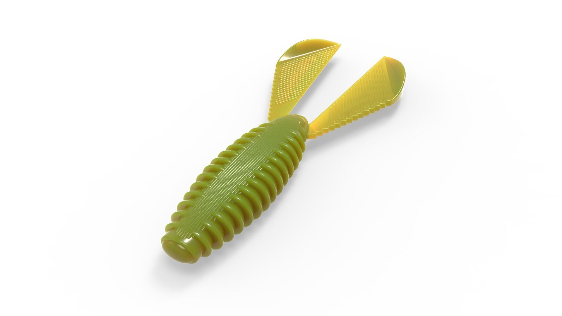 Soft fishing lure - Ribbed Creature 100mm 3D print model_8