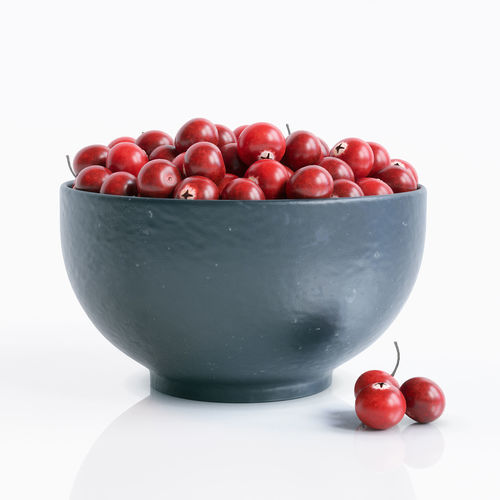Cranberries in bowl 3D model 3