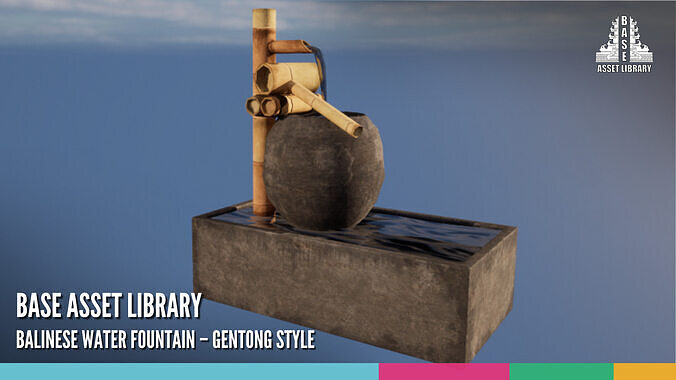Balinese Water Fountain Gentong Style 3D model