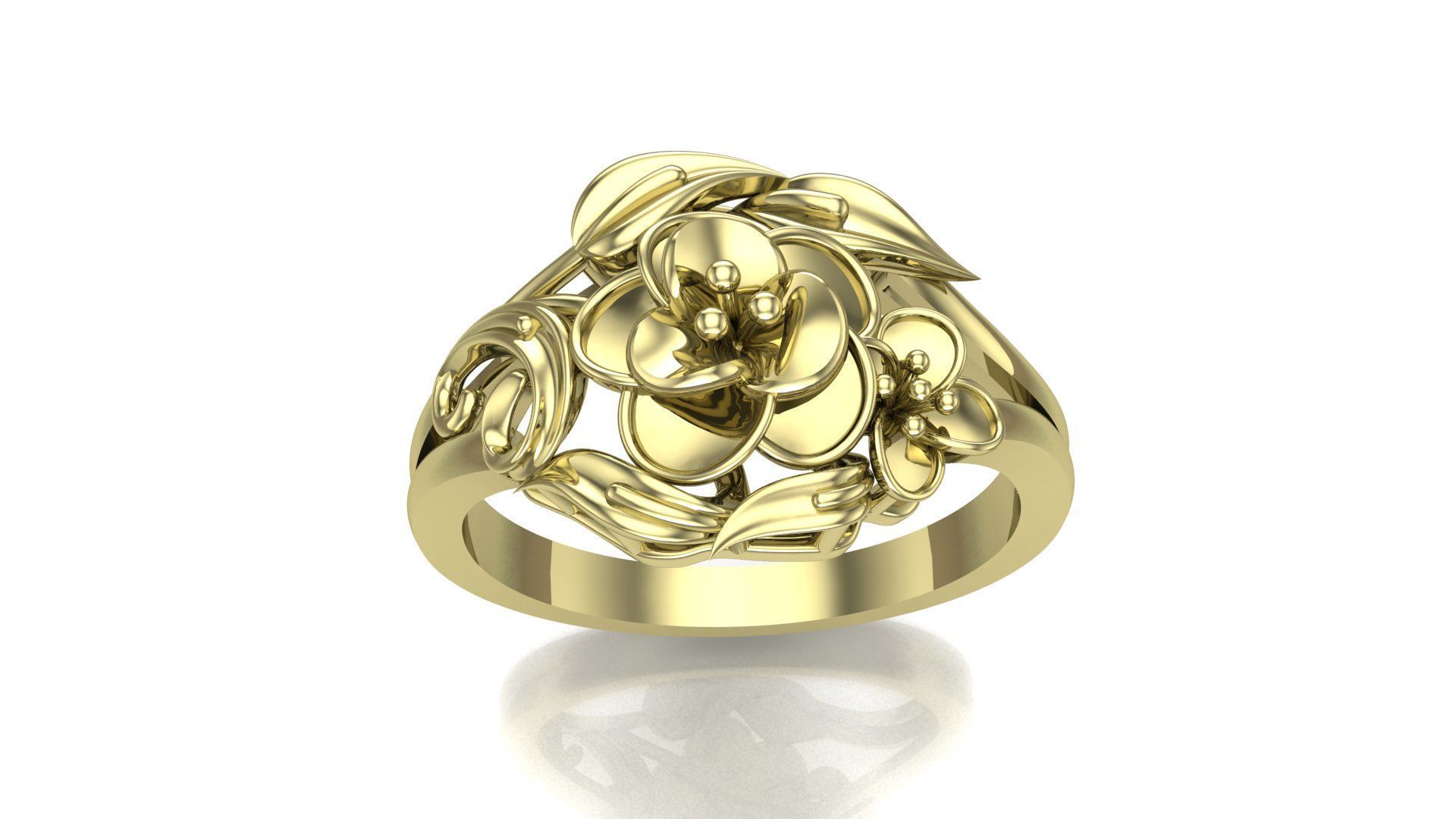10 Flower Rings 3D Model Collection_8