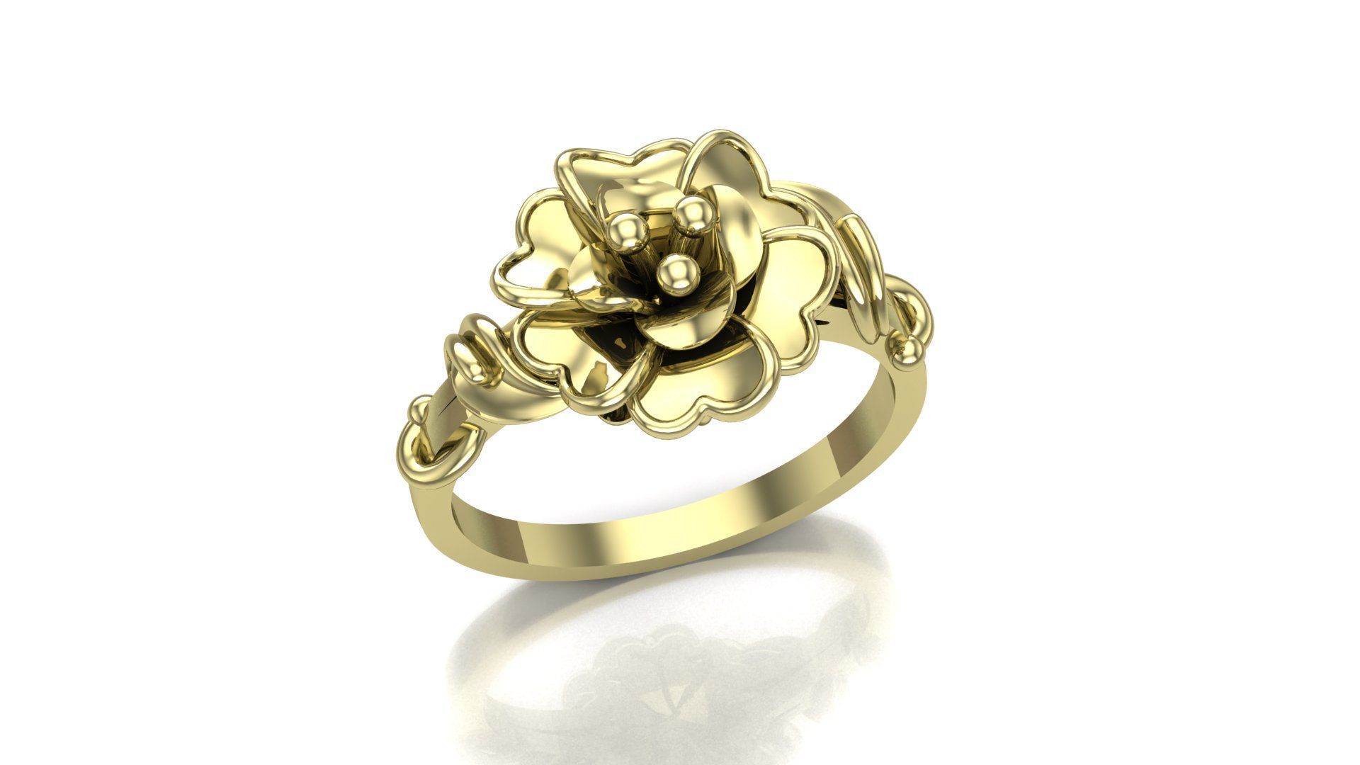 10 Flower Rings 3D Model Collection_5