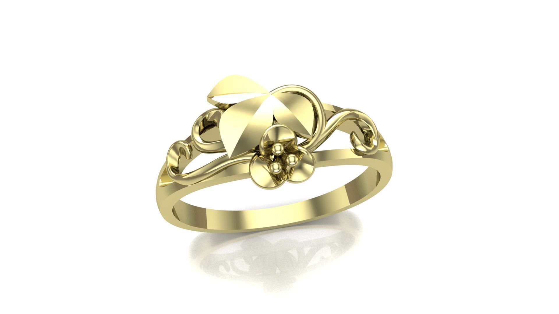 10 Flower Rings 3D Model Collection_7