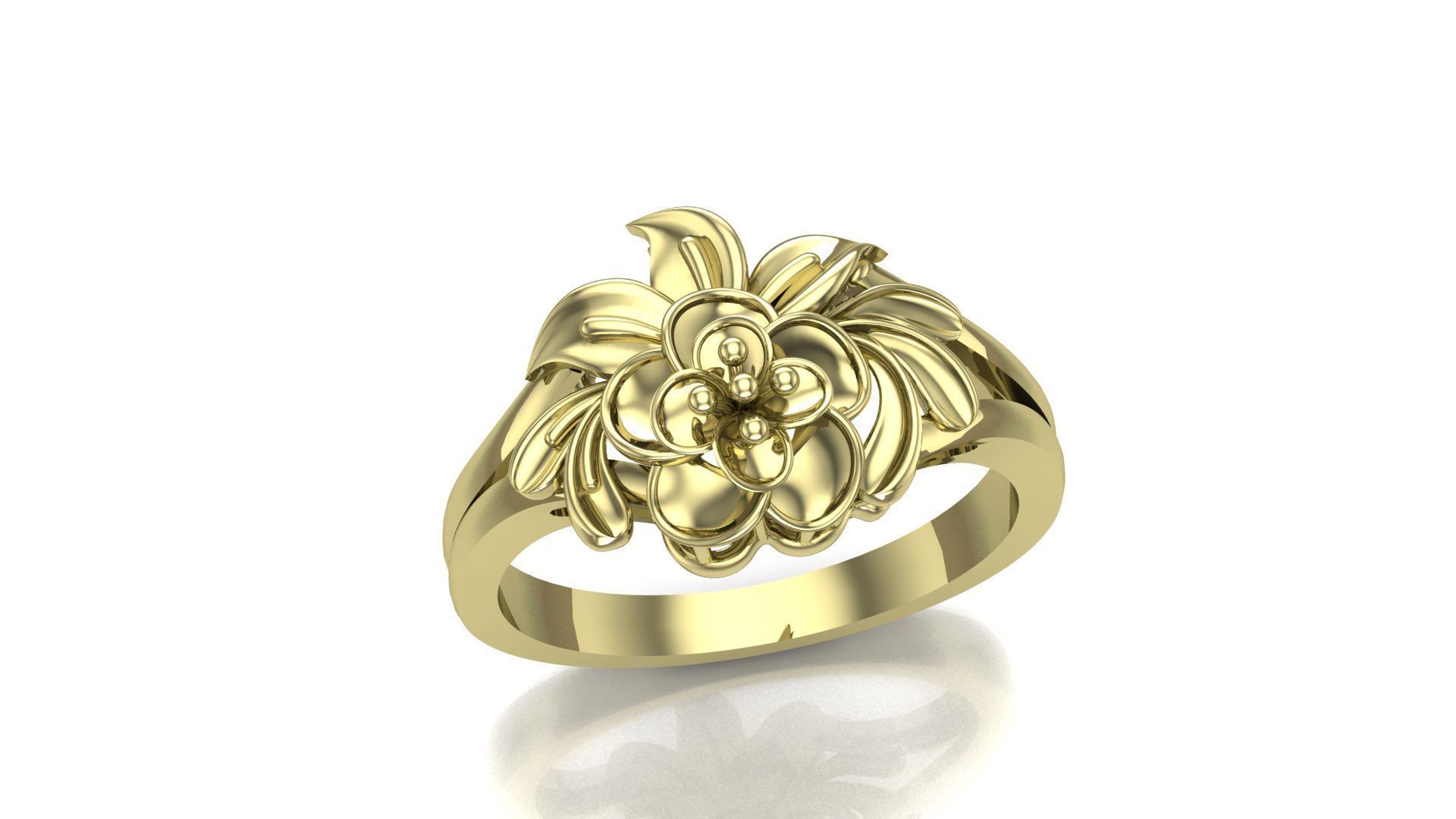 10 Flower Rings 3D Model Collection_3