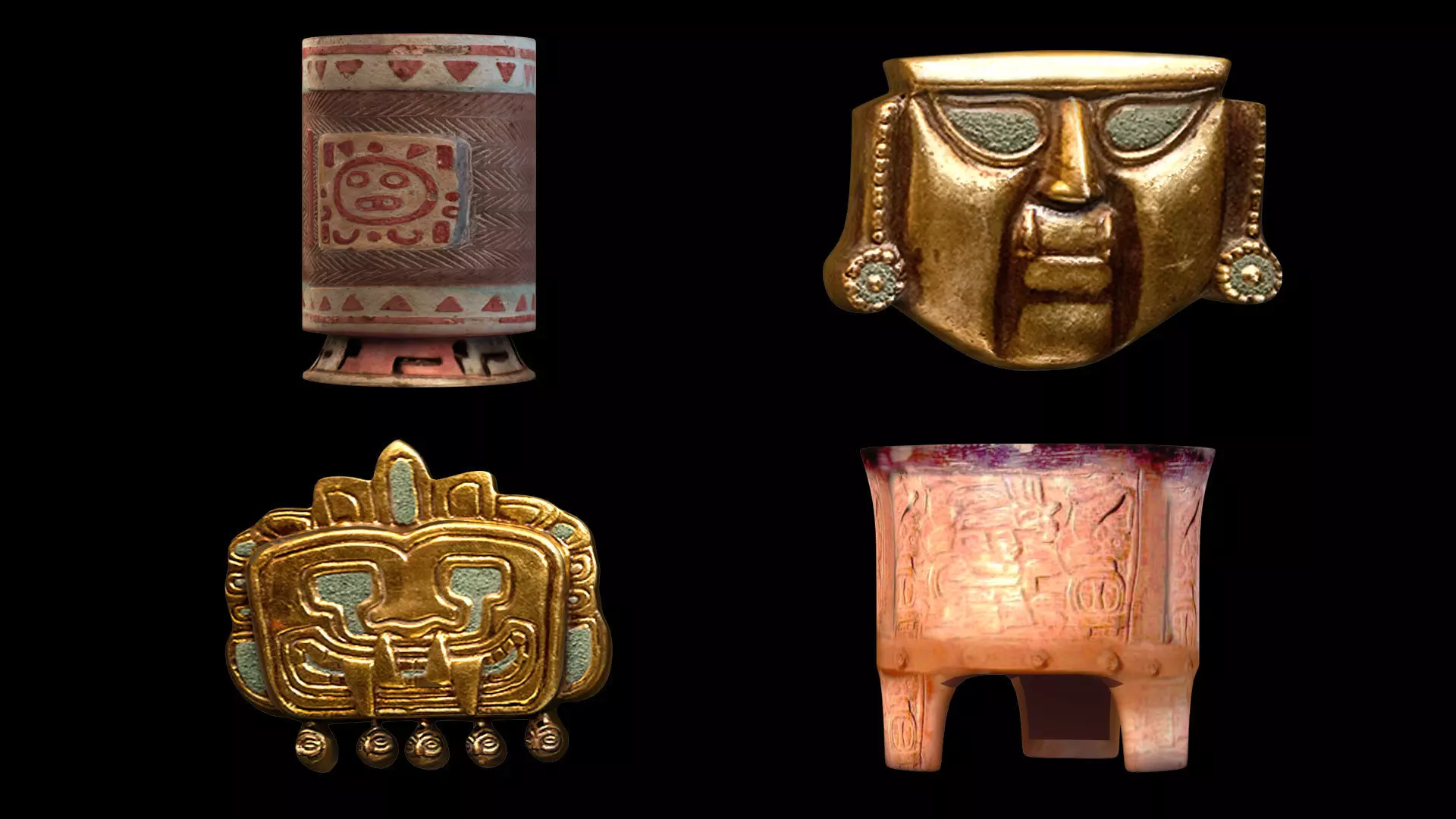 Mayan artifacts Mayan civilization Mayan bowls simple modeling 3D model