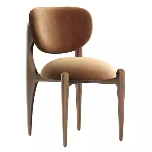 Velvet Walnut Wood Dining Side Chair