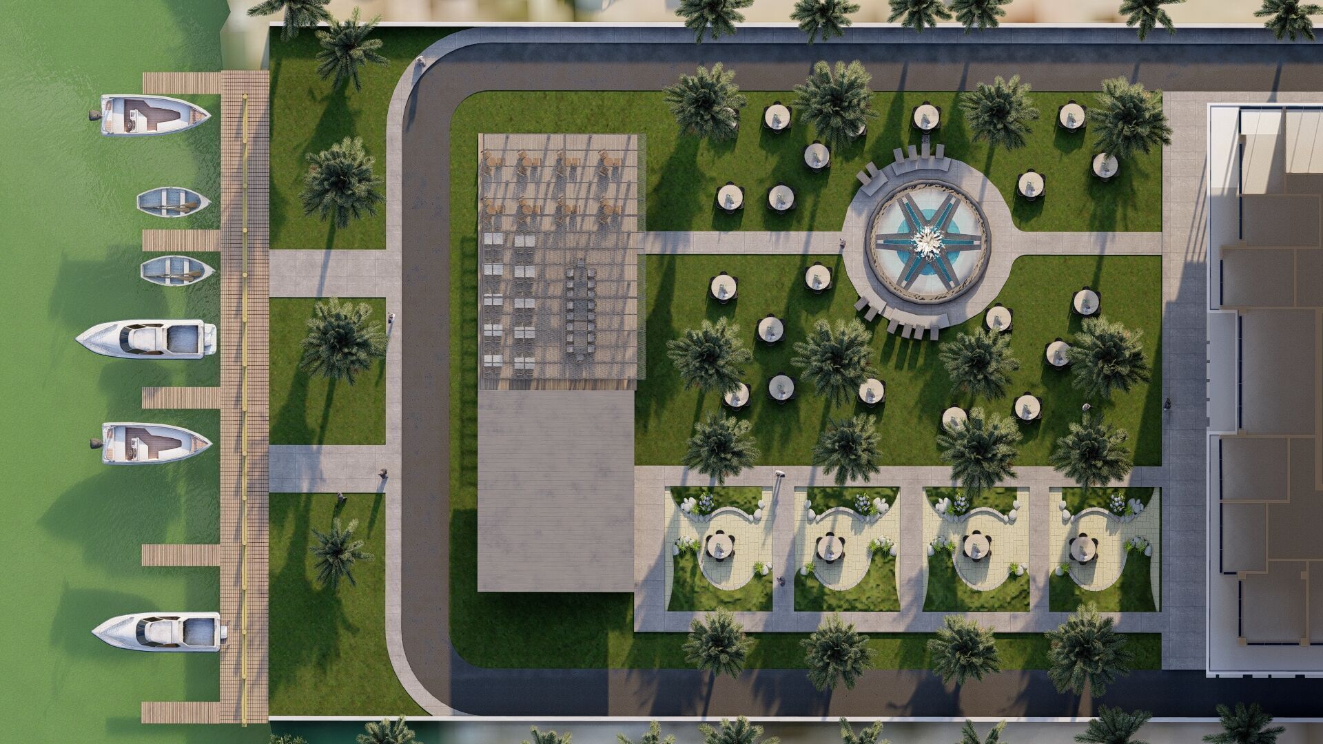 Modern Residential Towers with Mall 3D model_15