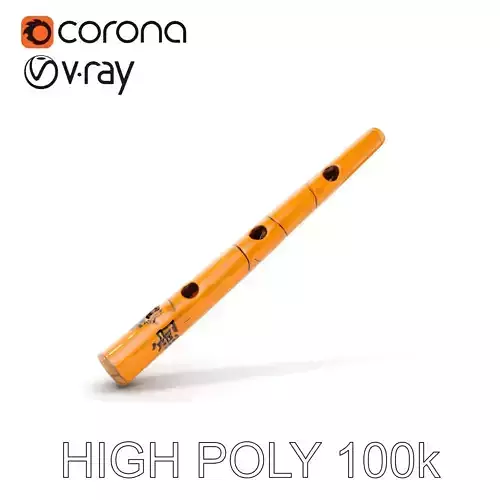 Traditional Bamboo Flute Model Pack