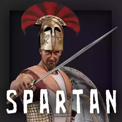 SPARTAN COMANDER  Low-poly 3D model