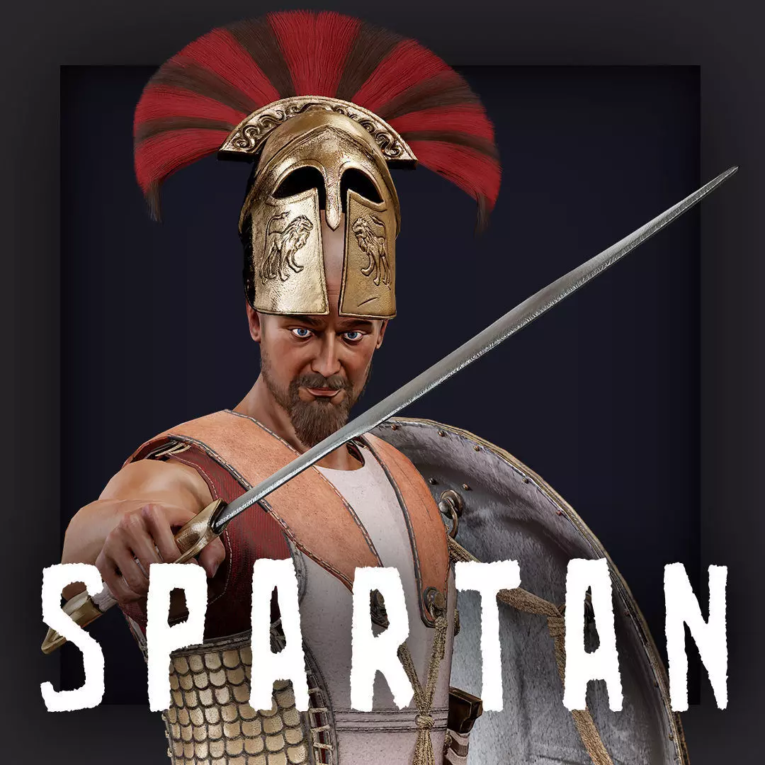 SPARTAN COMANDER  Low-poly 3D model_0