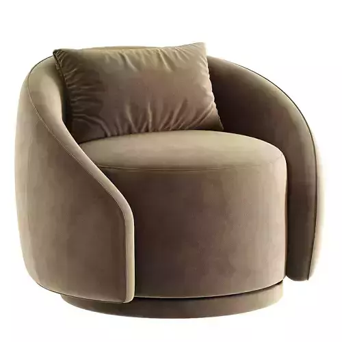 Upholstered Swivel Barrel Chair