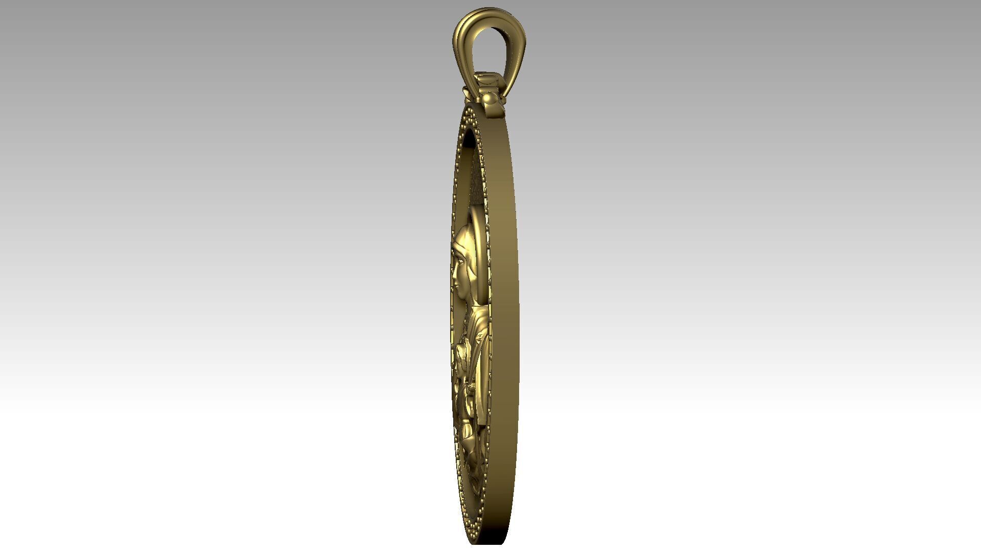 The Virgin Mary and Jesus Relief  3D print model_1