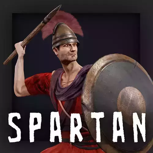 SPARTAN ILOTE SPEARMAN Low-poly 3D model