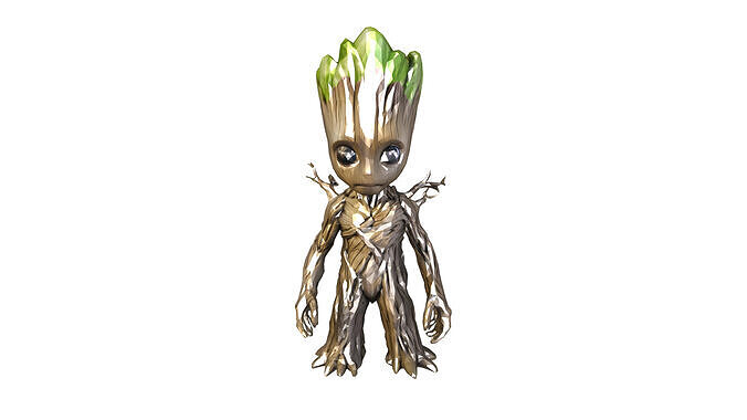 groot from avengers endgame high quality model for sale Low-poly 3D model