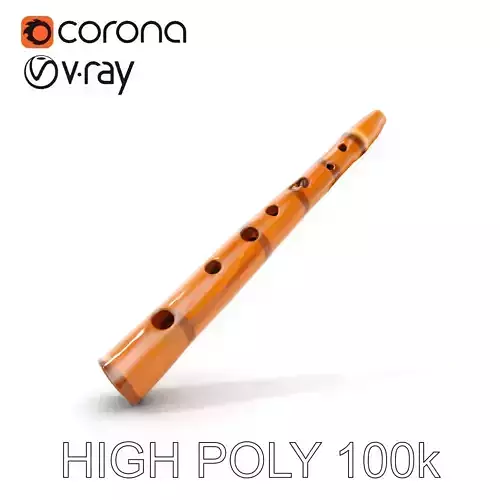 Traditional Bamboo Flute Model Pack