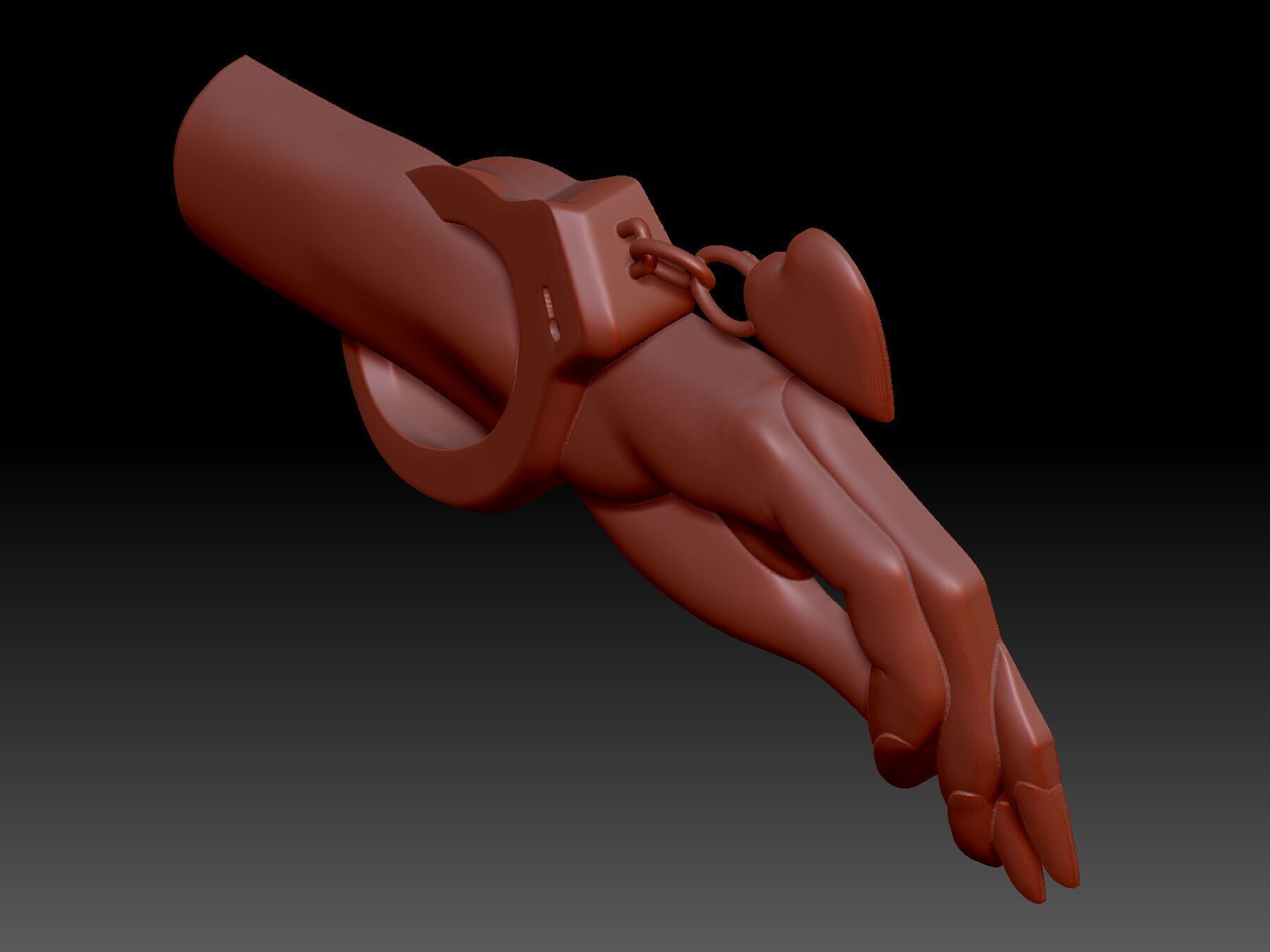 Hand love 3D print model_3