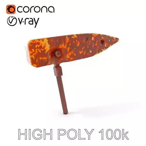 Rusty Tool Model Pack for Game Development and Animation Low-poly 3D model