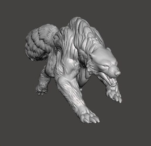 WILD WORG MINIATURE MODEL FOR FANTASY GAMES RPG DND 3D print model