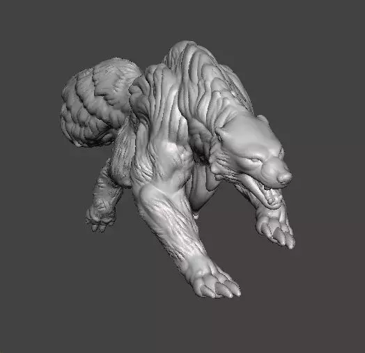 WILD WORG MINIATURE MODEL FOR FANTASY GAMES RPG DND 3D print model