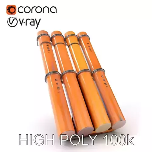 Bamboo Tube Model Pack  Versatile Decorative Set Low-poly 3D model