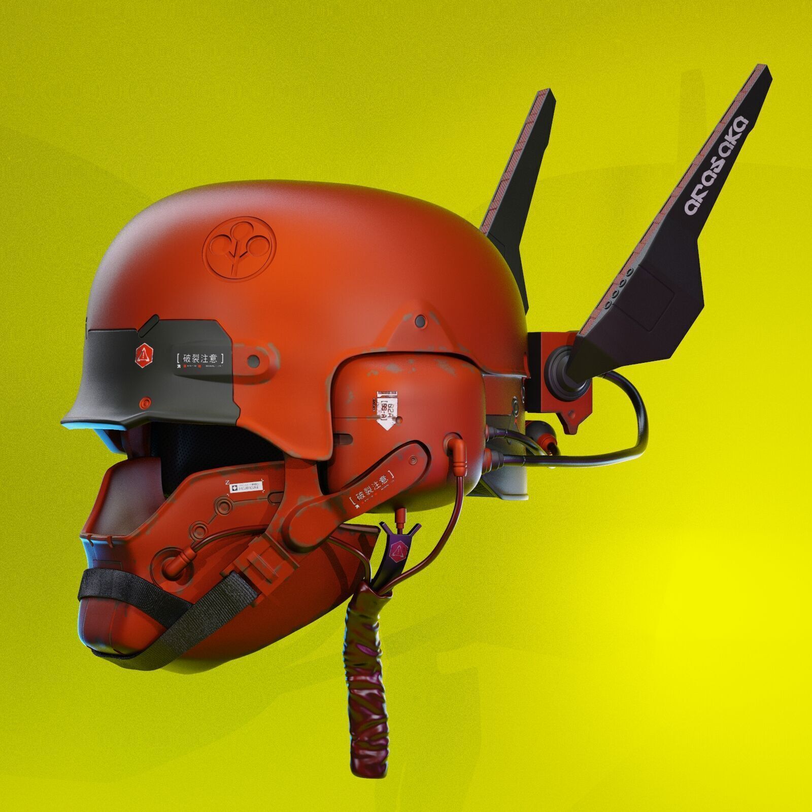 ARASAKA HELMET FROM CYBERPUNK 2077 3D print model_8