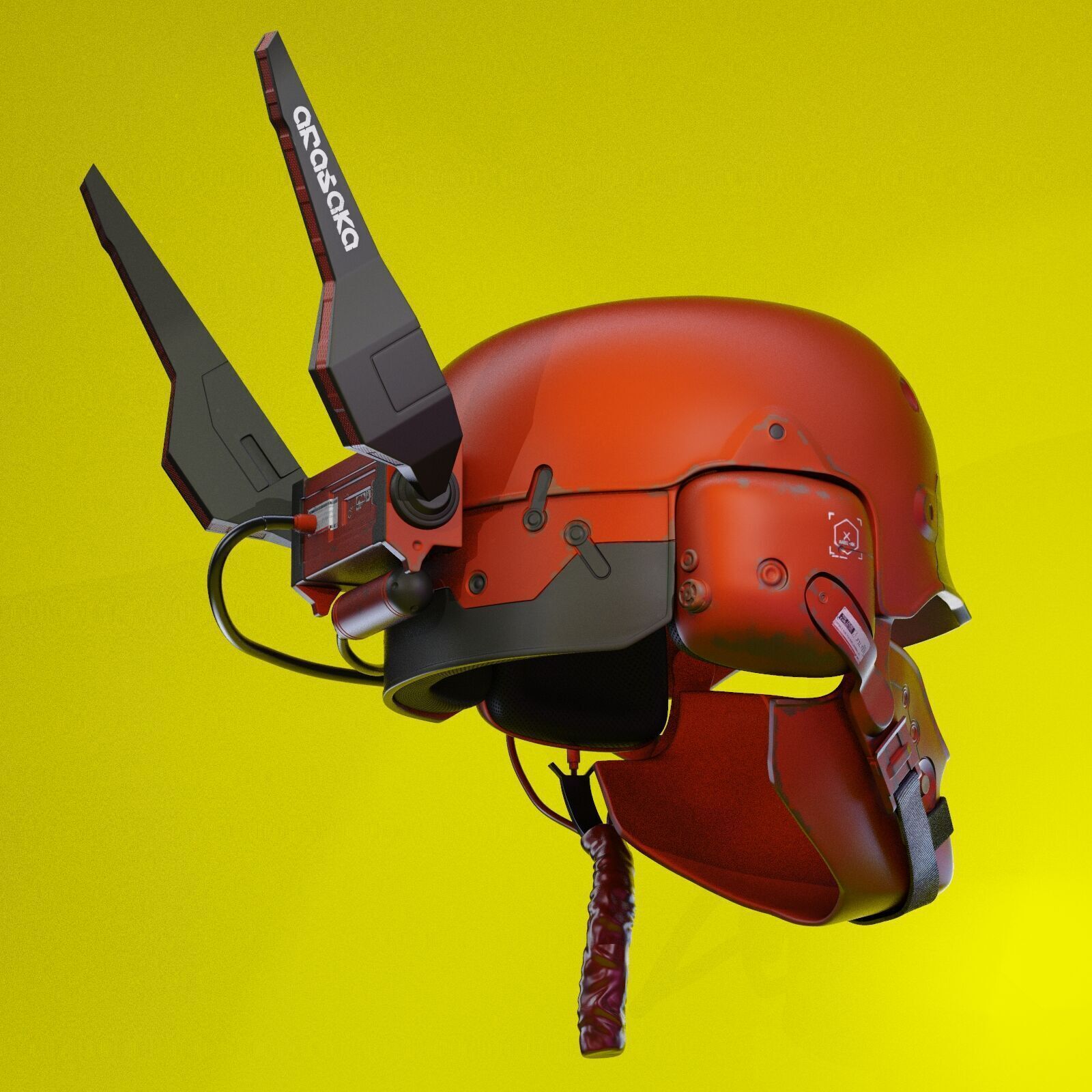 ARASAKA HELMET FROM CYBERPUNK 2077 3D print model_15