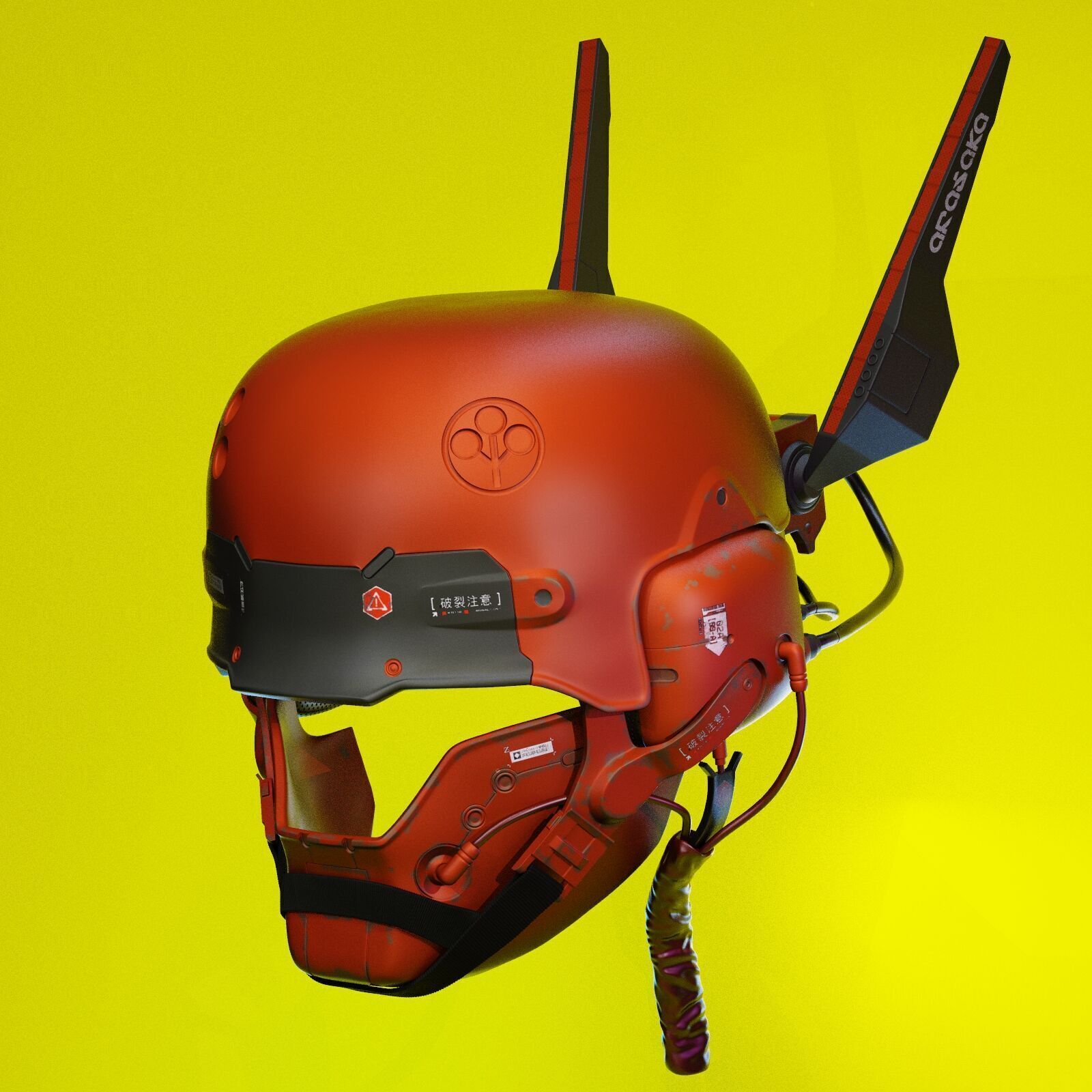 ARASAKA HELMET FROM CYBERPUNK 2077 3D print model_16