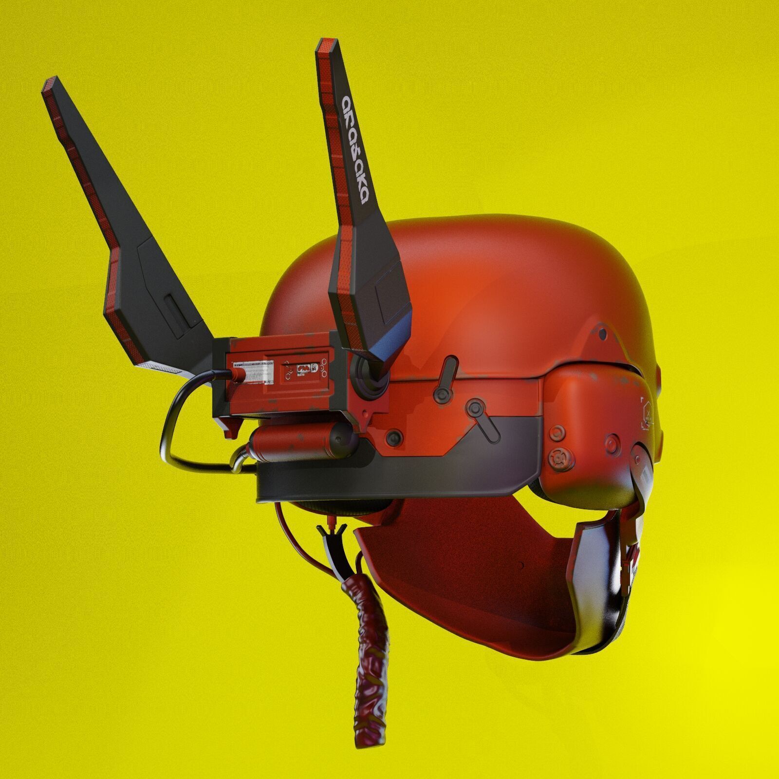 ARASAKA HELMET FROM CYBERPUNK 2077 3D print model_14