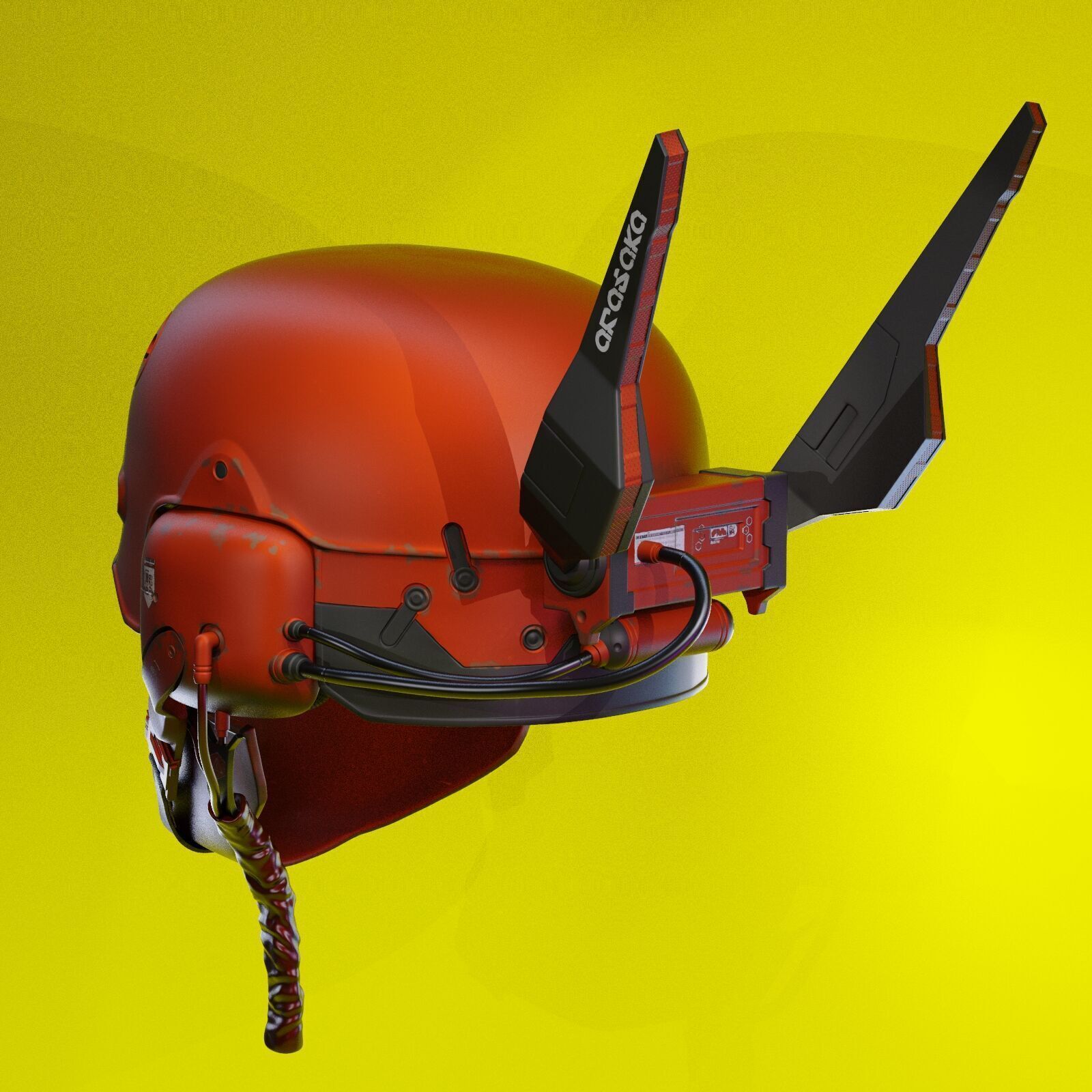 ARASAKA HELMET FROM CYBERPUNK 2077 3D print model_11