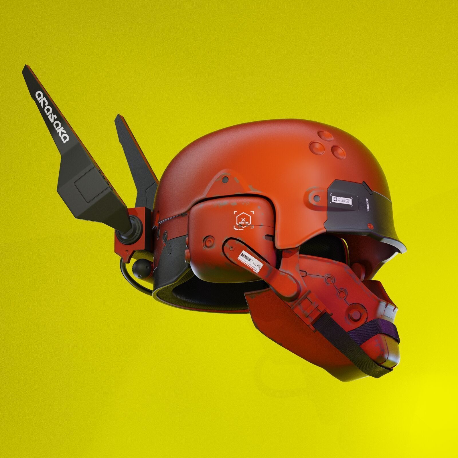 ARASAKA HELMET FROM CYBERPUNK 2077 3D print model_6