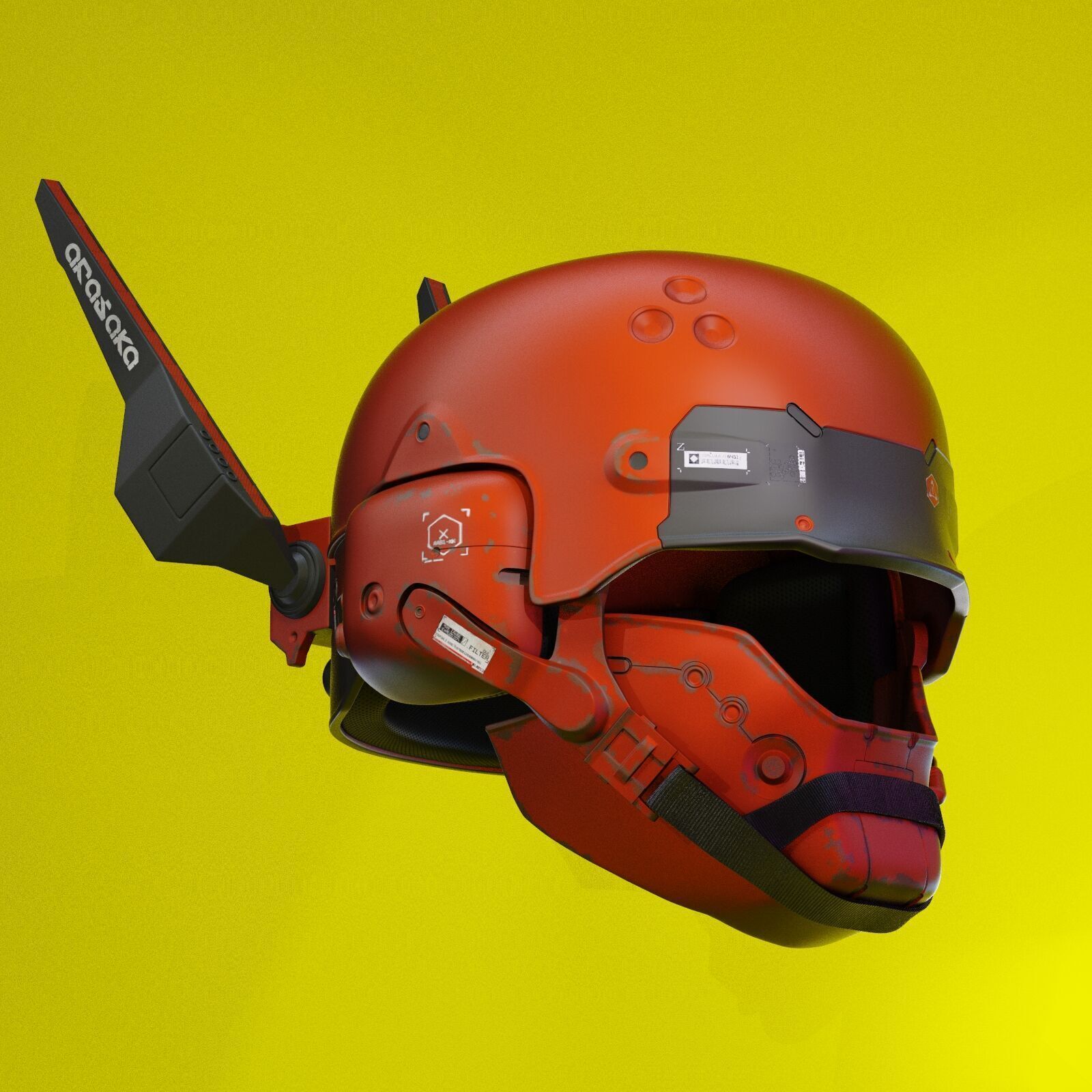 ARASAKA HELMET FROM CYBERPUNK 2077 3D print model_4