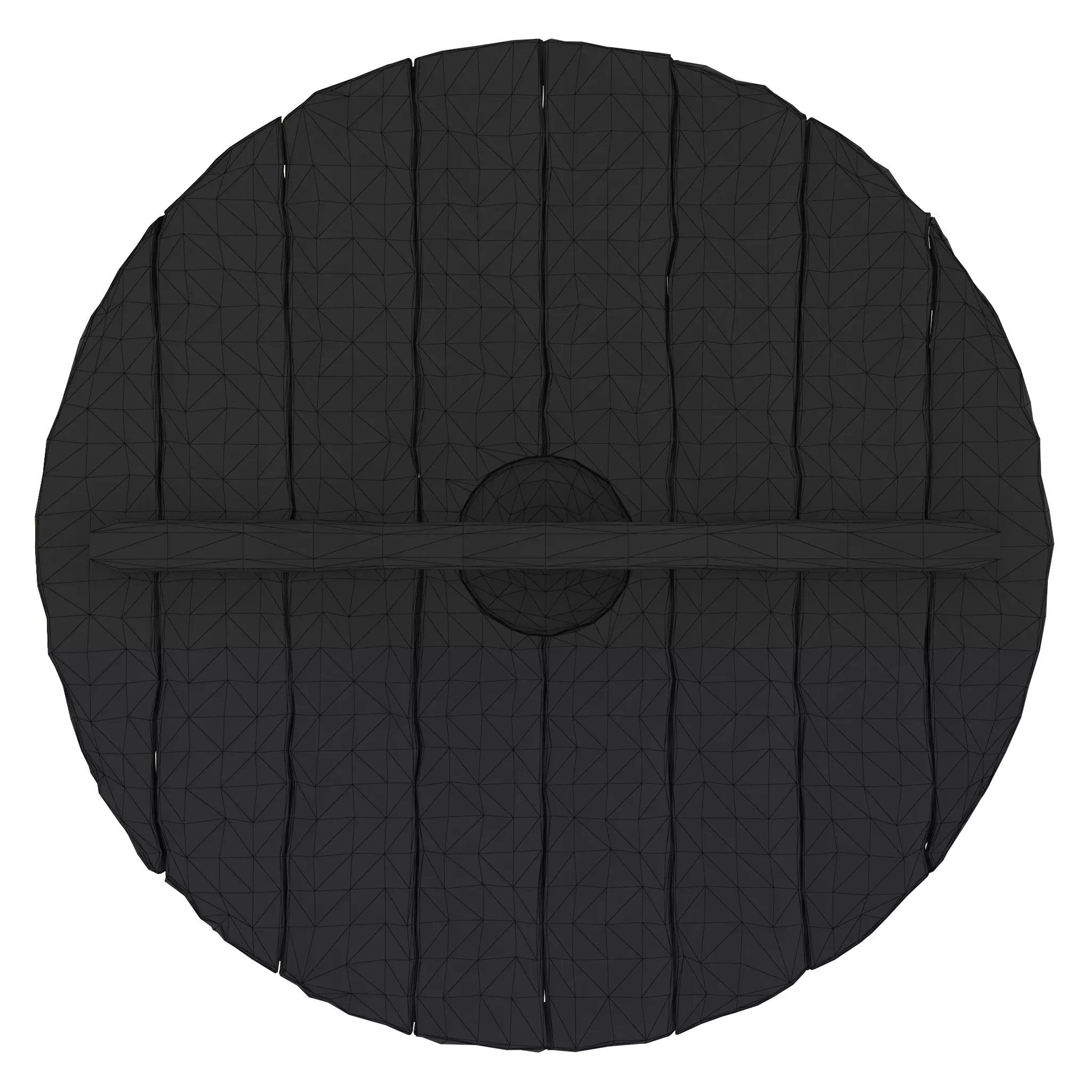 Game Asset Medieval Round Shield Low-poly 3D model_7