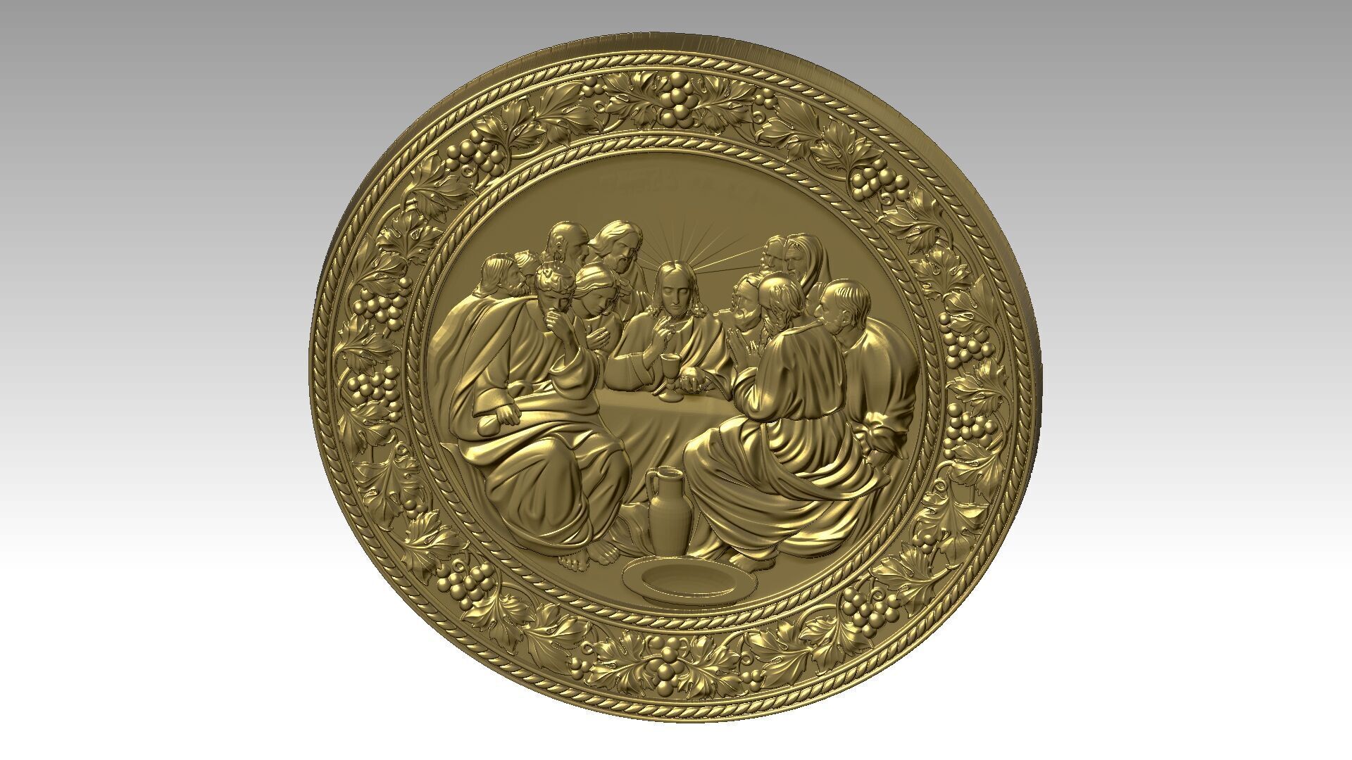 The Last Supper reliefs  3D print model_6